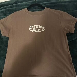 Brandy Melville Brown John Galt T-Shirt